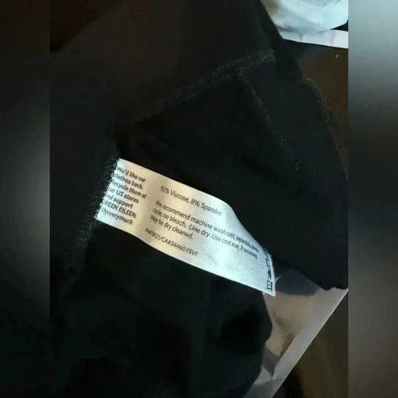 Eileen Fisher Womens Black Pull On Pants Size PP Elastic waits With Pockets - Picture 3 of 3